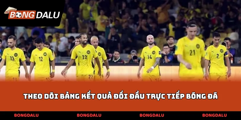 Theo dõi bảng kết quả đối đầu trực tiếp bóng đá